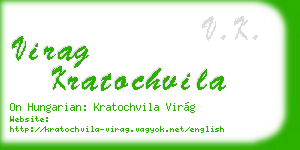 virag kratochvila business card